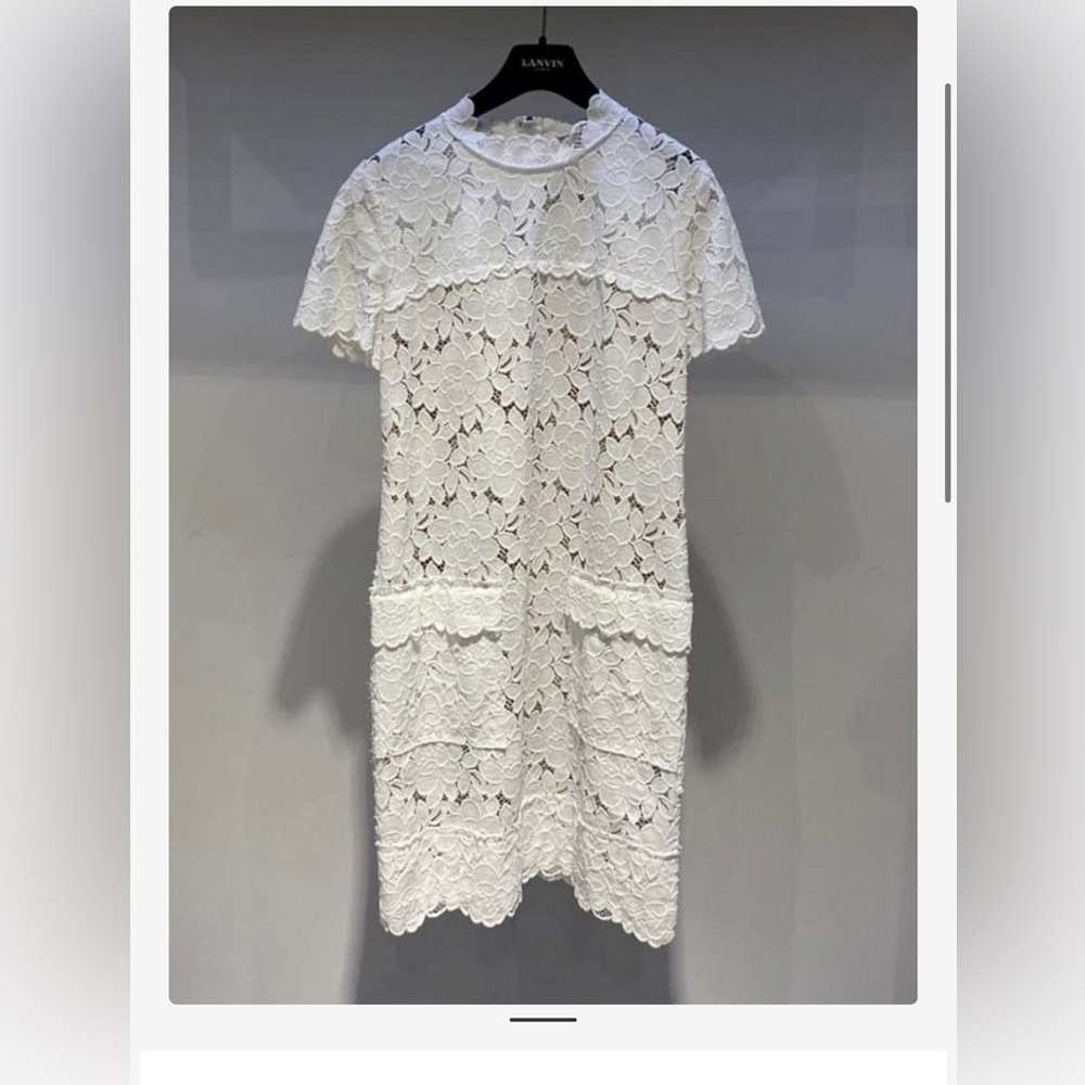 LANVIN PARIS ‼️Elegant White Lace Dress